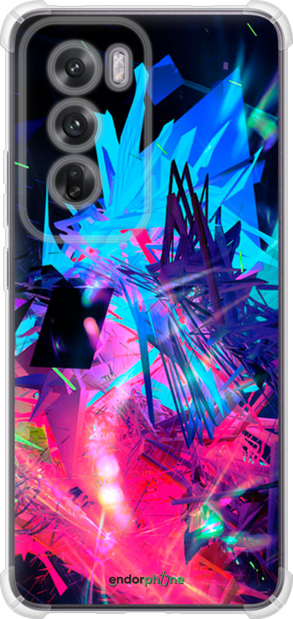 Силикон с усиленными углами чехол Абстрактный чехол для Oppo Reno12 5G - 4681sp-3742 изображение 