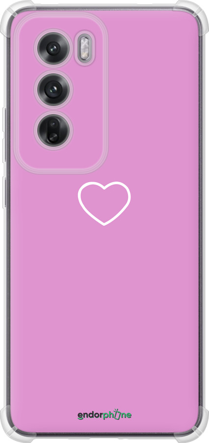 Силикон с усиленными углами чехол Сердце 2 для Oppo Reno12 5G - 4863sp-3742 изображение 