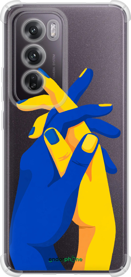 Силіконовий протиударний с посиленими кутами чехол Stand With Ukraine для Oppo Reno12 5G - 5255sp-3742 изображение 