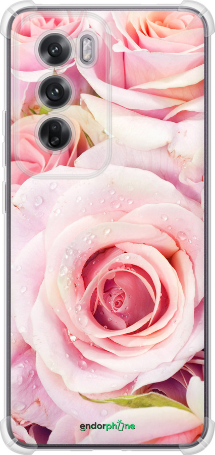 Силикон с усиленными углами чехол Розы для Oppo Reno12 5G - 525sp-3742 изображение 