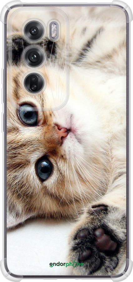 Силикон с усиленными углами чехол Котик для Oppo Reno12 5G - 6024sp-3742 изображение 