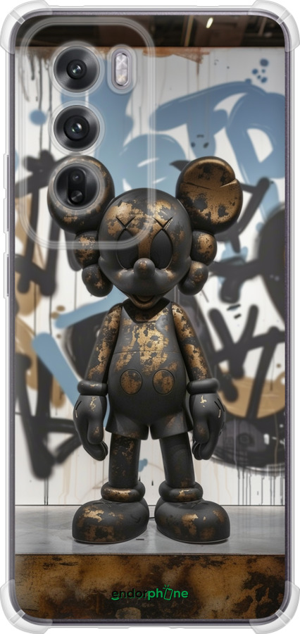 Силикон с усиленными углами чехол Bronze kaws v2 для Oppo Reno12 5G - 6098sp-3742 изображение 