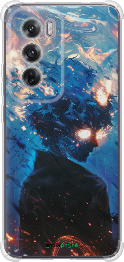 Силикон с усиленными углами чехол Сатору Годжо для Oppo Reno12 5G - 6129sp-3742 изображение 