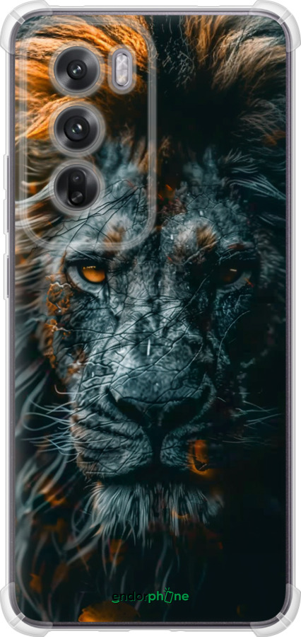 Силикон с усиленными углами чехол Лев в сумерках для Oppo Reno12 5G - 6154sp-3742 изображение 
