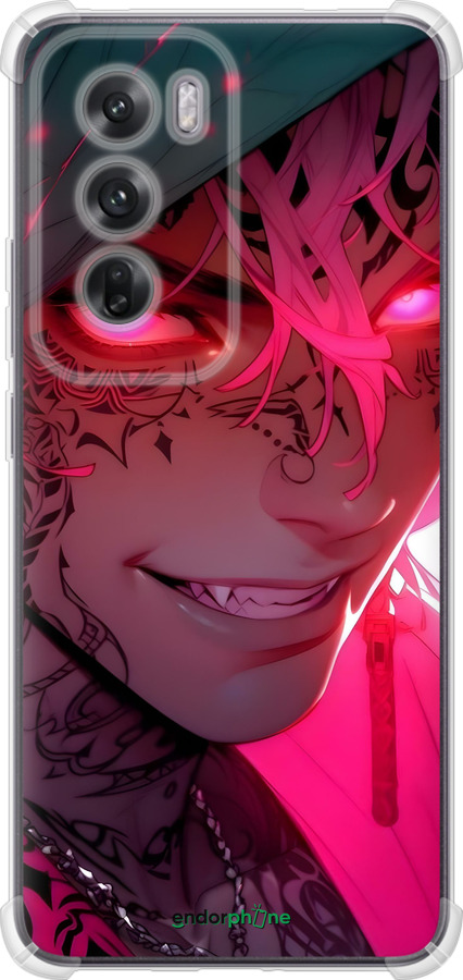 Силикон с усиленными углами чехол Аниме демон 3 для Oppo Reno12 5G - 6313sp-3742 изображение 
