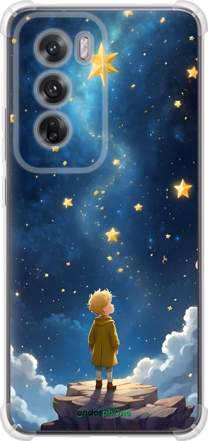 Силикон с усиленными углами чехол Маленький принц для Oppo Reno12 5G - 6326sp-3742 изображение 