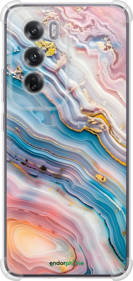 Силикон с усиленными углами чехол Мрамор красивый для Oppo Reno12 5G - 6376sp-3742 изображение 