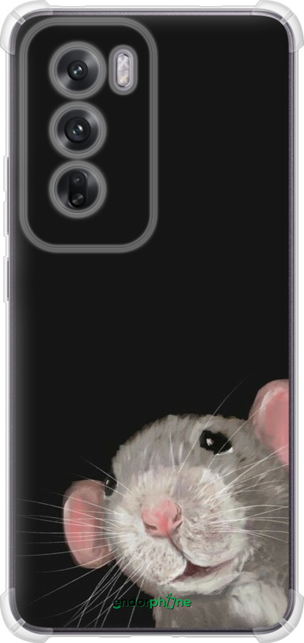 Силіконовий протиударний с посиленими кутами чехол The Peeking Rat для Oppo Reno12 5G - 6442sp-3742 изображение 