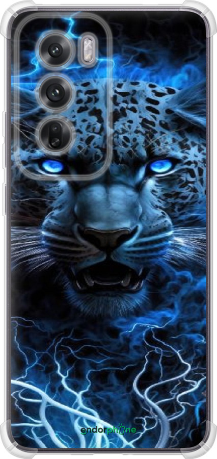 Силикон с усиленными углами чехол Ледяной леопард для Oppo Reno12 5G - 6460sp-3742 изображение 