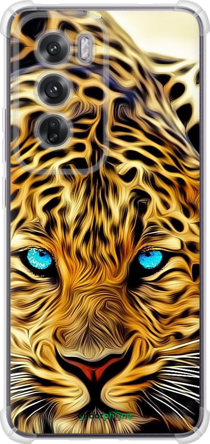 Силикон с усиленными углами чехол Леопард для Oppo Reno12 5G - 6611sp-3742 изображение 