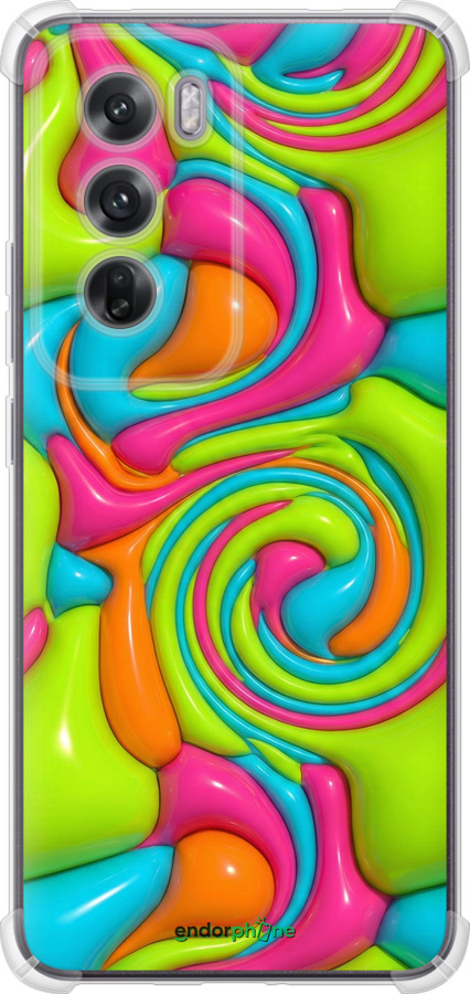 Силикон с усиленными углами чехол Y2K Jelly Dream для Oppo Reno12 5G - 6780sp-3742 изображение 