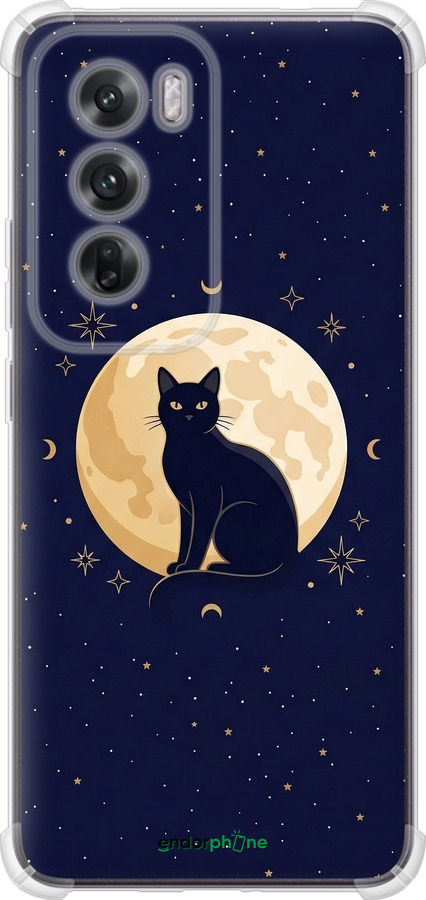 Силикон с усиленными углами чехол Cute Cat Celestial/Witchy для Oppo Reno12 5G - 6787sp-3742 изображение 