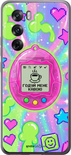 Силиконовый чехол Y2K Aesthetic Retro Pet: Годуй мене кавою для Oppo Reno12 5G - 6784u-3742 изображение 