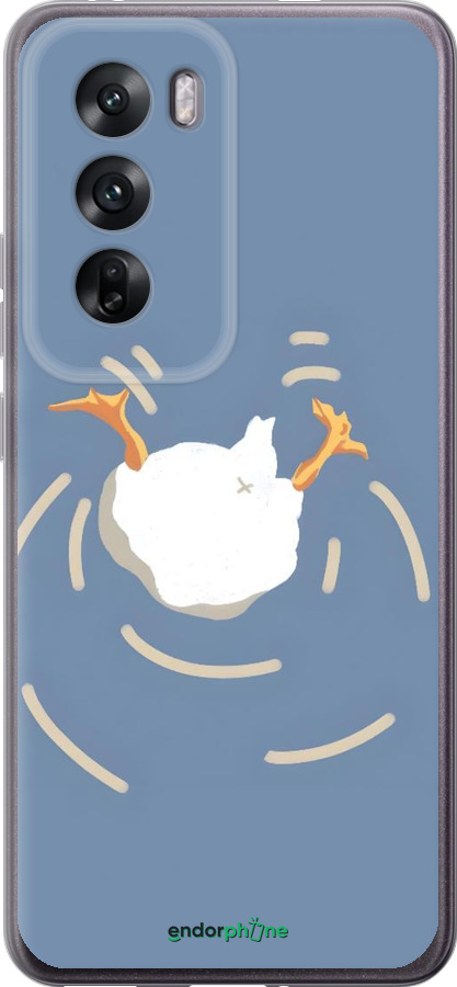 Силиконовый чехол Гусь ныряет для Oppo Reno12 5G - 6275u-3742 изображение 