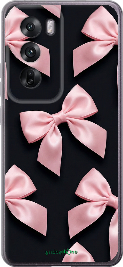 Силиконовый чехол Coquette Ribbons Dark Coquette для Oppo Reno12 5G - 6767u-3742 изображение 