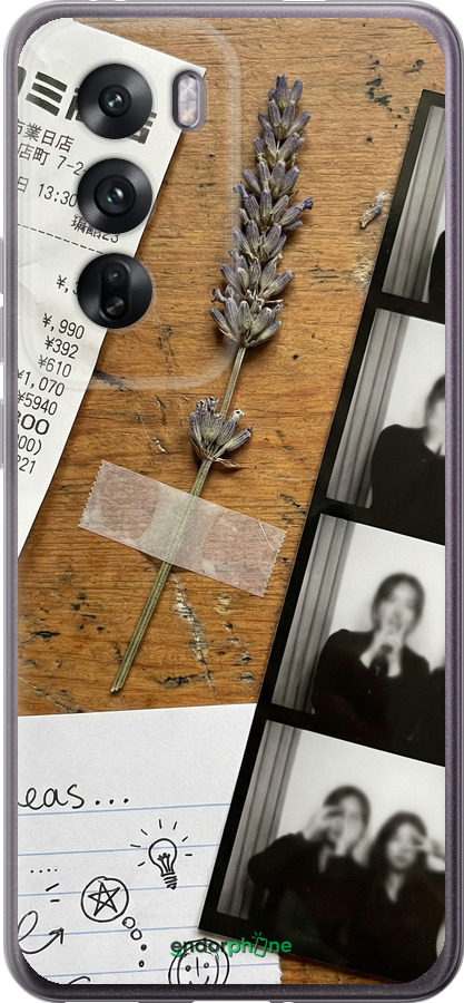 Силиконовый чехол Aesthetic Scrapbook Collage для Oppo Reno12 5G - 6773u-3742 изображение 