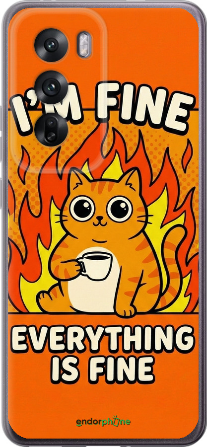 Силіконовий чехол Funny Cat для Oppo Reno12 5G - 6786u-3742 изображение 