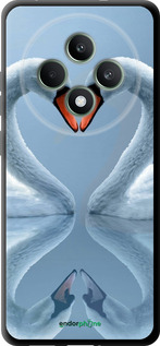 TPU чехол Лебеді для Oppo Reno12 FS - 6007b-3867 изображение 