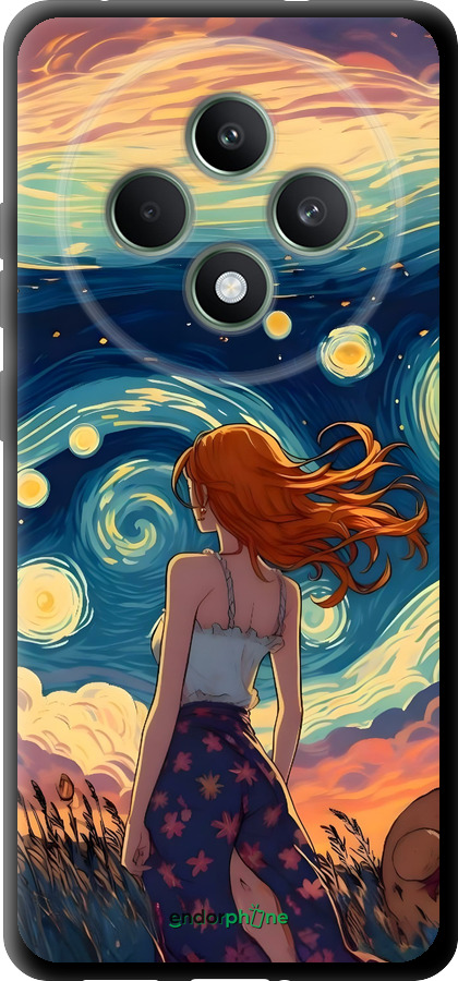 TPU чехол Девушка Арт для Oppo Reno12 FS - 6325b-3867 изображение 