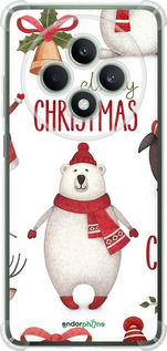 Силикон с усиленными углами чехол Merry Christmas для Oppo Reno12 FS - 4106sp-3867 изображение 