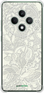 Силикон с усиленными углами чехол Белое кружево для Oppo Reno12 FS - 4383sp-3867 изображение 