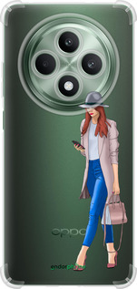 Силикон с усиленными углами чехол Девушка 1 для Oppo Reno12 FS - 4751sp-3867 изображение 