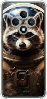 Силикон с усиленными углами чехол Raccoon austronaut для Oppo Reno12 FS - 5581sp-3867 изображение 