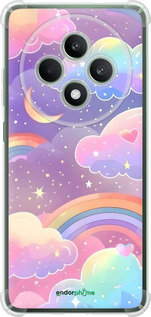 Силикон с усиленными углами чехол Облака и радуга для Oppo Reno12 FS - 6312sp-3867 изображение 