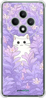 Силикон с усиленными углами чехол Котик в цветах для Oppo Reno12 FS - 6390sp-3867 изображение 