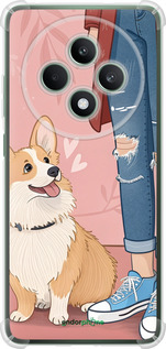 Силикон с усиленными углами чехол Корги 3 для Oppo Reno12 FS - 6707sp-3867 изображение 