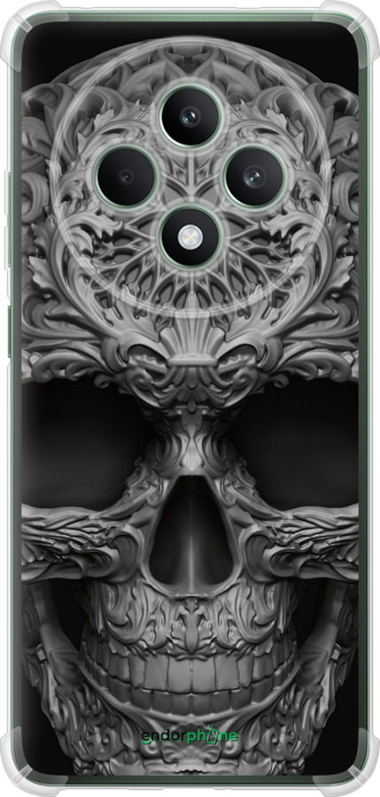 Силикон с усиленными углами чехол skull-ornament для Oppo Reno12 FS - 4101sp-3867 изображение 