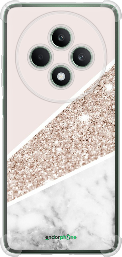 Силикон с усиленными углами чехол Пастельный мрамор для Oppo Reno12 FS - 4342sp-3867 изображение 