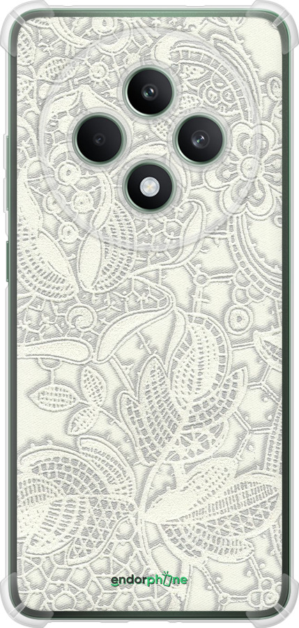 Силикон с усиленными углами чехол Белое кружево для Oppo Reno12 FS - 4383sp-3867 изображение 