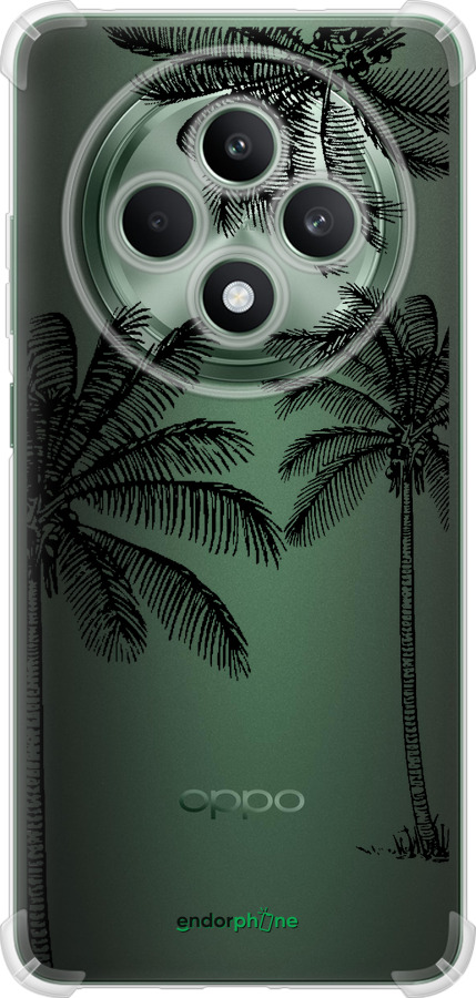 Силикон с усиленными углами чехол Пальмы1 для Oppo Reno12 FS - 4634sp-3867 изображение 
