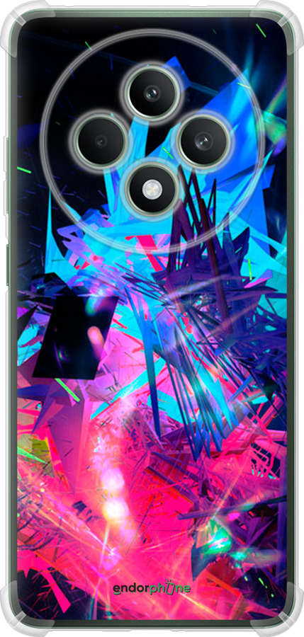 Силикон с усиленными углами чехол Абстрактный чехол для Oppo Reno12 FS - 4681sp-3867 изображение 