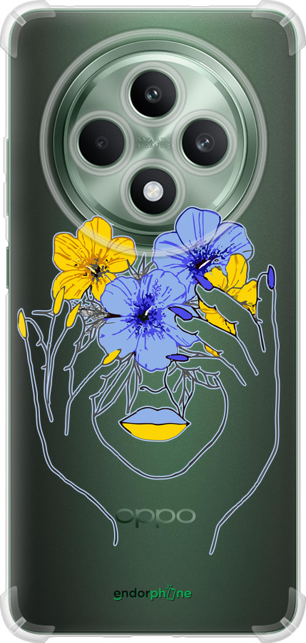 Силикон с усиленными углами чехол Девушка v4 для Oppo Reno12 FS - 5276sp-3867 изображение 