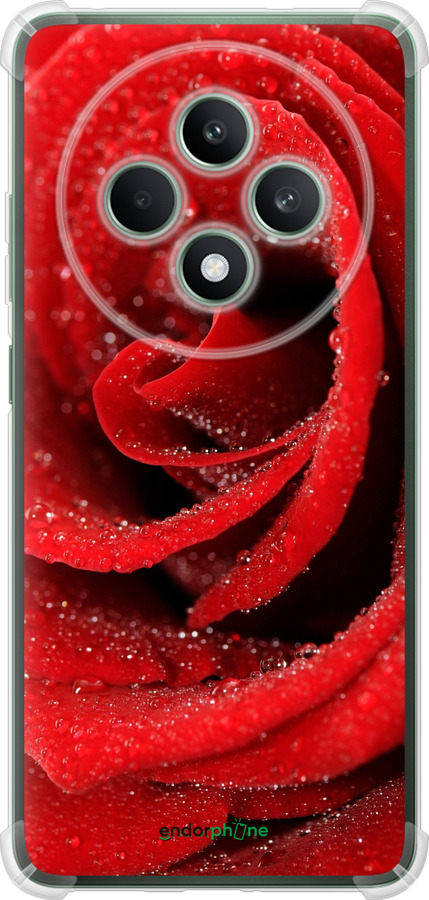 Силикон с усиленными углами чехол Красная роза для Oppo Reno12 FS - 529sp-3867 изображение 