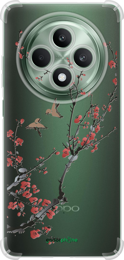 Силикон с усиленными углами чехол Сакура v2 для Oppo Reno12 FS - 5538sp-3867 изображение 