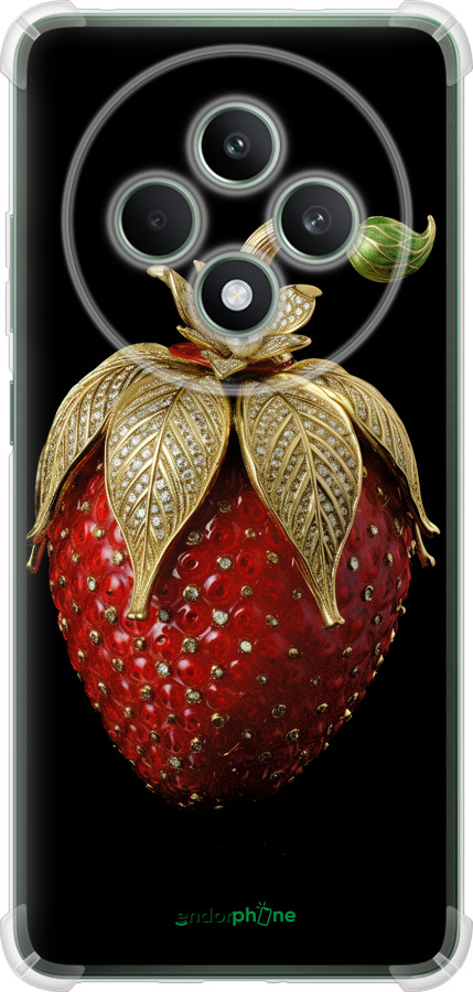 Силикон с усиленными углами чехол Клубника v3 для Oppo Reno12 FS - 5638sp-3867 изображение 