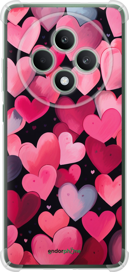 Силикон с усиленными углами чехол Сердечки 4 для Oppo Reno12 FS - 5662sp-3867 изображение 