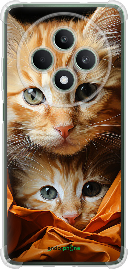 Силикон с усиленными углами чехол Котики 2 для Oppo Reno12 FS - 5664sp-3867 изображение 