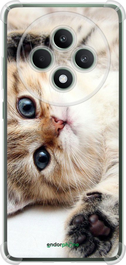 Силикон с усиленными углами чехол Котик для Oppo Reno12 FS - 6024sp-3867 изображение 