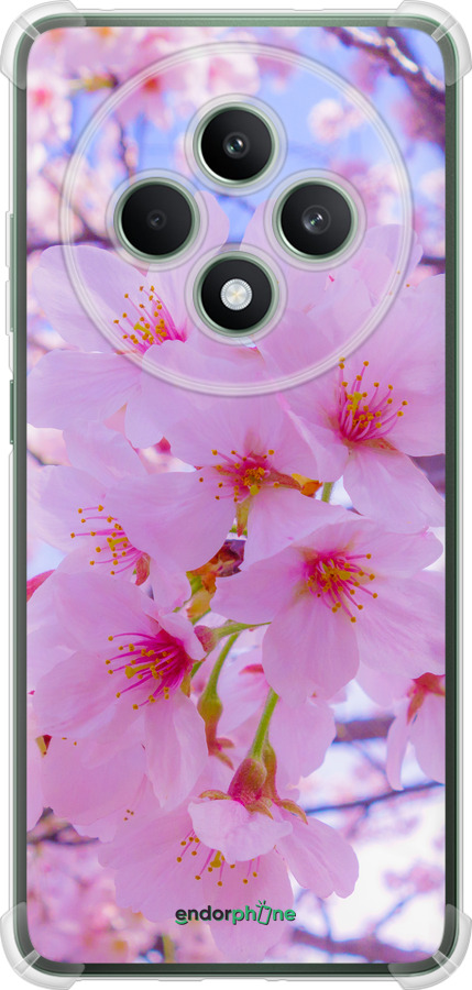 Силикон с усиленными углами чехол Сакура для Oppo Reno12 FS - 6029sp-3867 изображение 