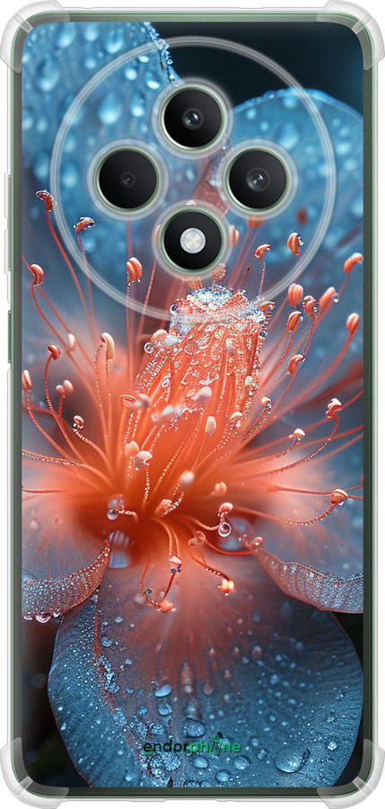 Силикон с усиленными углами чехол Роса на цветке для Oppo Reno12 FS - 6039sp-3867 изображение 