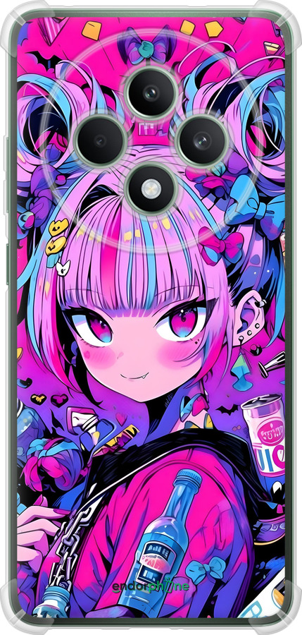 Силикон с усиленными углами чехол Аниме милаха для Oppo Reno12 FS - 6314sp-3867 изображение 