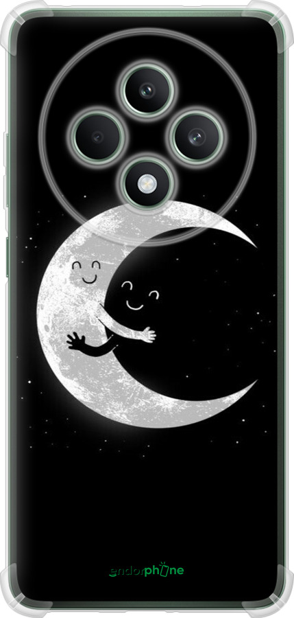 Силикон с усиленными углами чехол Лунные объятия для Oppo Reno12 FS - 6508sp-3867 изображение 