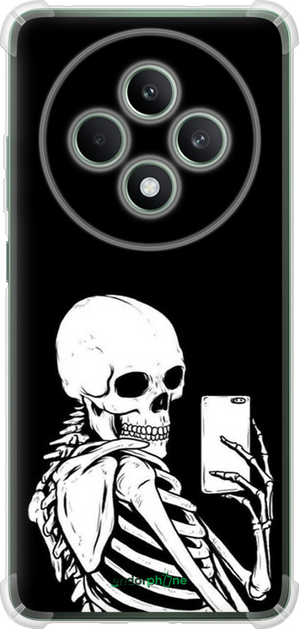 Силикон с усиленными углами чехол Скелет делает Selfie для Oppo Reno12 FS - 6535sp-3867 изображение 