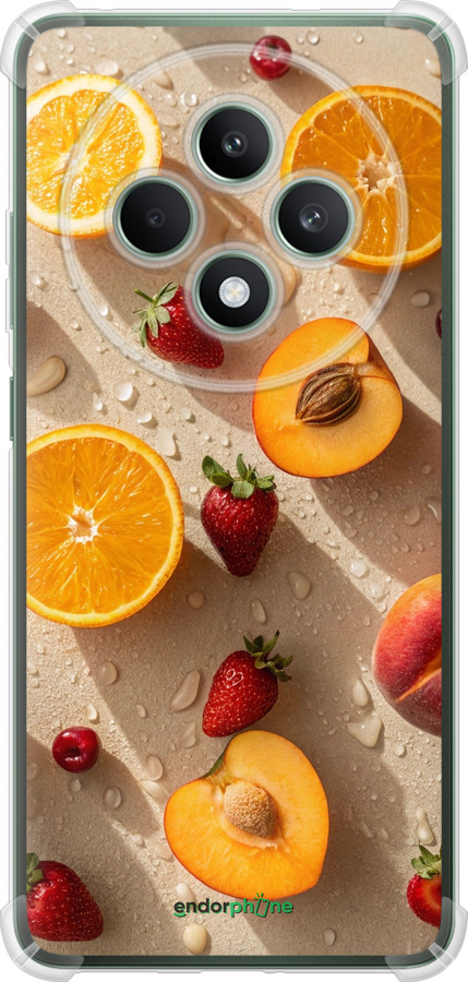 Силикон с усиленными углами чехол Фрукты 3 для Oppo Reno12 FS - 6703sp-3867 изображение 