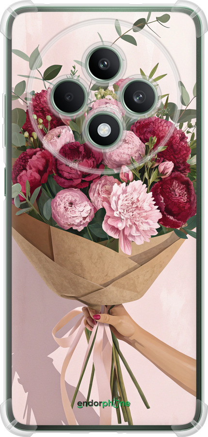 Силикон с усиленными углами чехол Пионы 1 для Oppo Reno12 FS - 6705sp-3867 изображение 