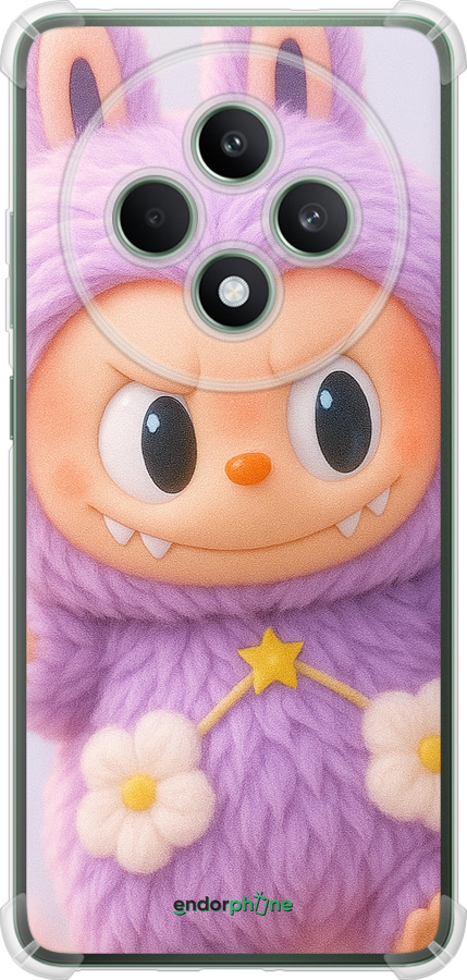 Силикон с усиленными углами чехол Лабубу для Oppo Reno12 FS - 6708sp-3867 изображение 